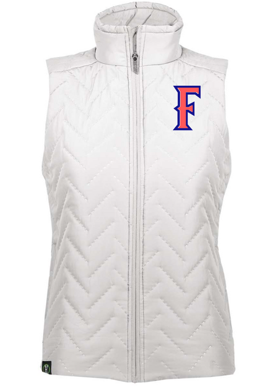 Womens Vest Holloway Futures Embroidered F White