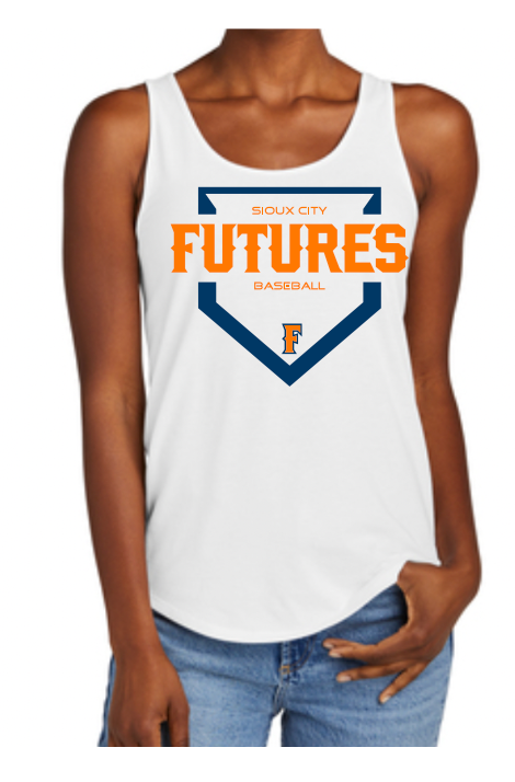 Womens District® Perfect Tri Relaxed Tank Futures Baseball Base  Image 8