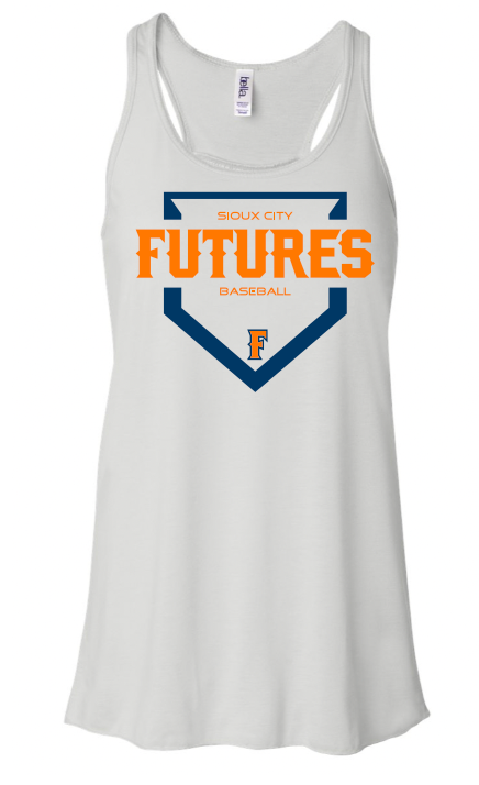 Womens Racerback Relaxed Tank Sioux City Futures Baseball Base Image 8