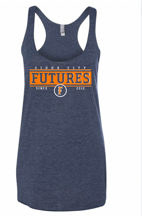 Womens Racerback Tank Navy Sioux City Futures 2012 Image 3