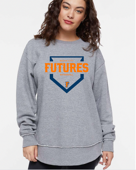 The Weekend Tunic Womens Fit Fleece Sioux City Futures Baseball  Image 8