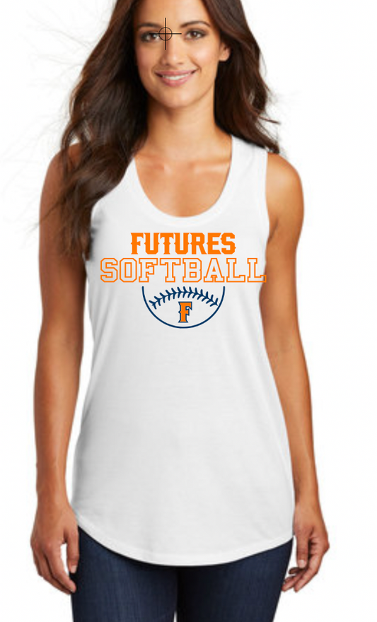Futures Softball Racerback Tank Womens Fit Tank Image 1
