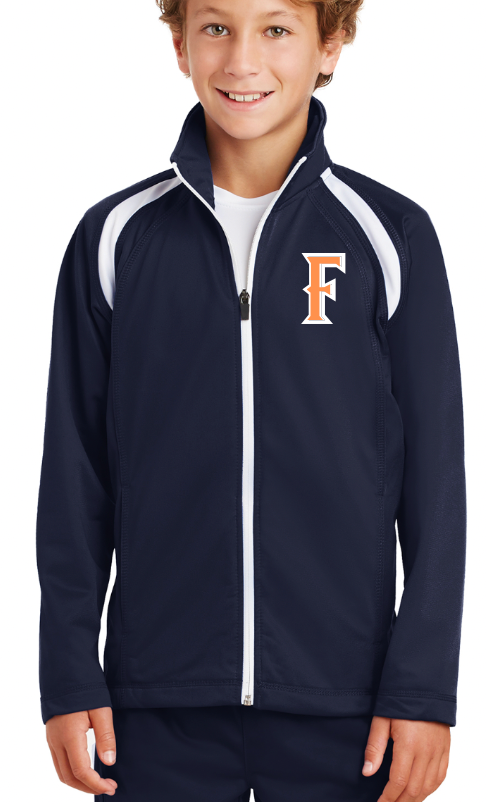 YOUTH Sport-Tek® Youth Tricot Track Jacket Embroidered "F"