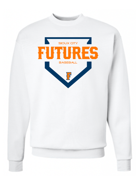 Unisex Futures Baseball White Crewneck Sweatshirt Image 8