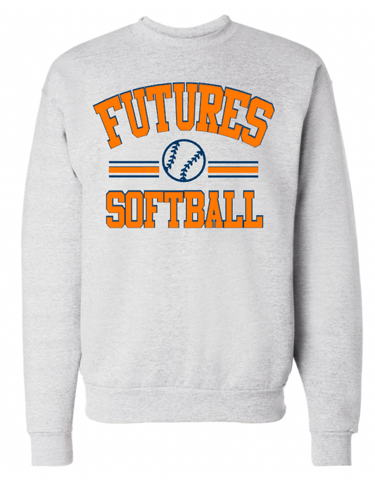 Unisex Futures SOFTBALL Crewneck Fleece Grey Image 9