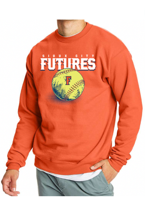 Unisex 3D Sioux City FUTURES SOFTBALL Orange Fleece Crewneck Image 17