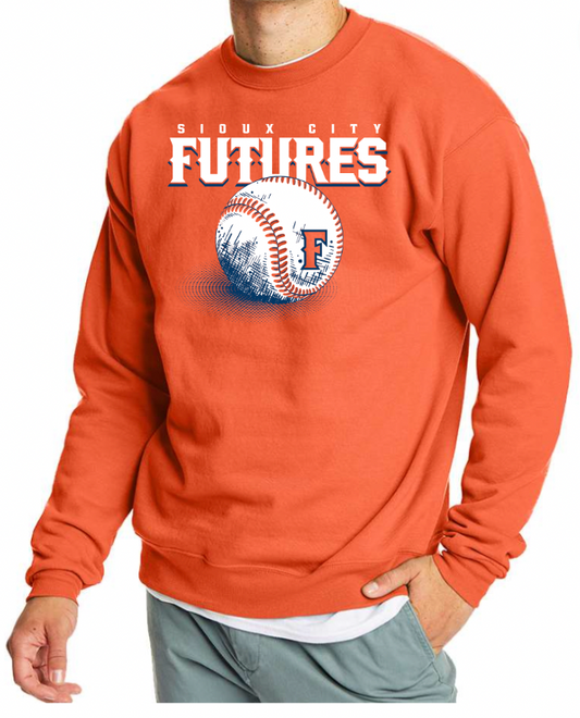 Unisex 3D Sioux City FUTURES Orange Fleece Crewneck Image 16