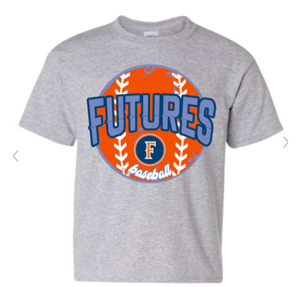 YOUTH Futures Baseball Gildan Tee Sport Grey 5000b