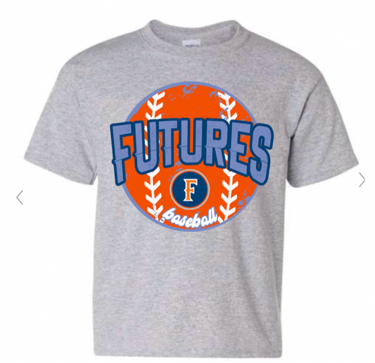 YOUTH Futures Baseball Gildan Tee Sport Grey 5000b