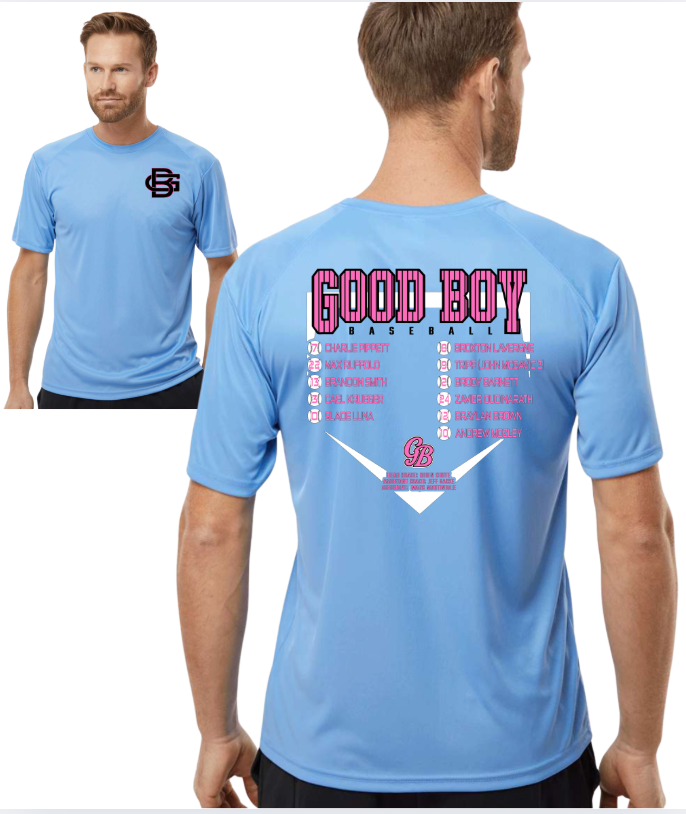 (YOUTH & ADULT) Roster Performance Tee Carolina Blue Adult  Paragon