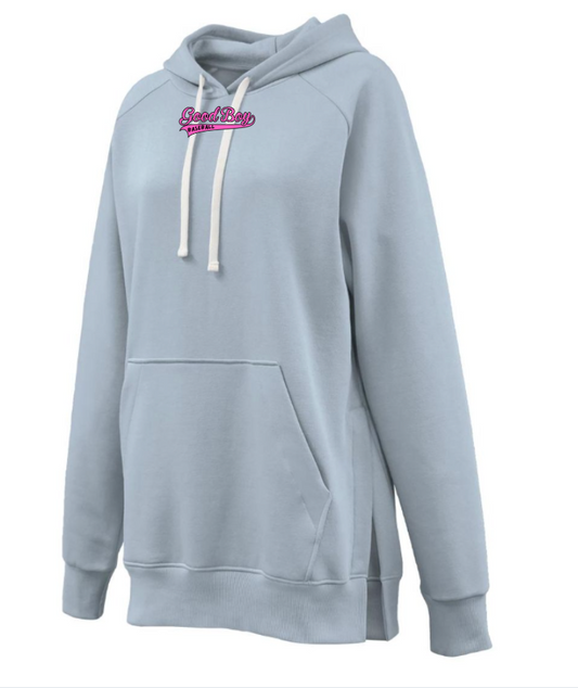 Womens Good Boy Mini Logo Tunic Length Fleece Hoodie 8480