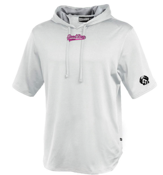 Good Boy Mini Logo  Hoodie Short Sleeve Warmup Hoodie  183 ( White)