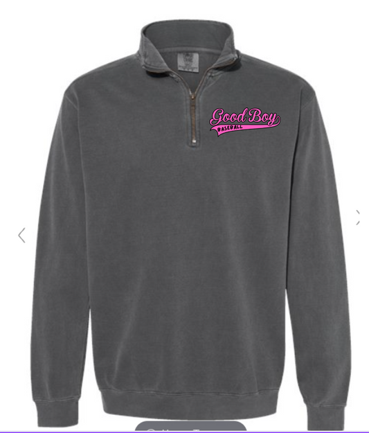 Good Boy  Logo  Left Chest Unisex Garment-Dyed Quarter-Zip Sweatshirt - 1580 (Copy)