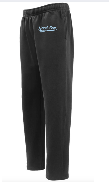 Good Boy  Sweatpants Straight Leg Black with Blue LOGO-8104