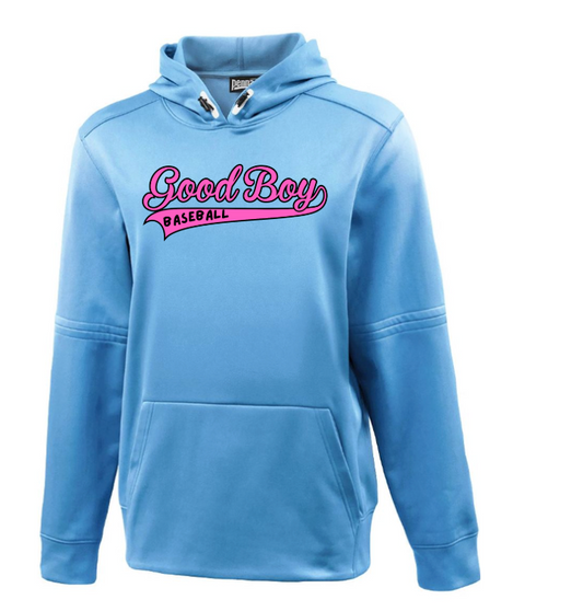 Good Boy Performance Fleece Pennant 1801 Columbia Blue Pink Logo