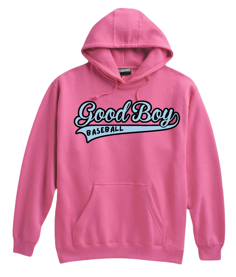 Good Boy Original Hot Pink with Blue LOGO 701 Pennant Hoodie Super10  ADULT/YOUTH