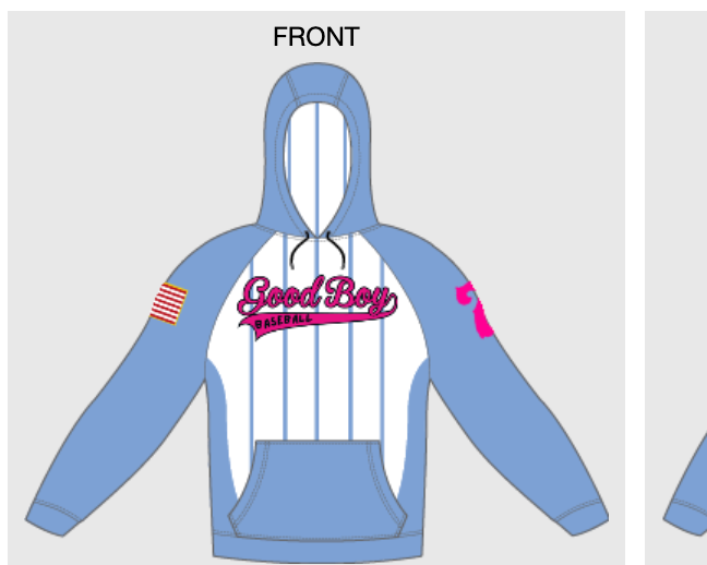 Custom Player Team Hoodie Good Boy with Player Name Order ( 6 WEEK WAIT)