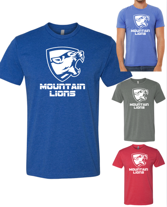 Mountain Lion Bella Canva Heather Tee ML White