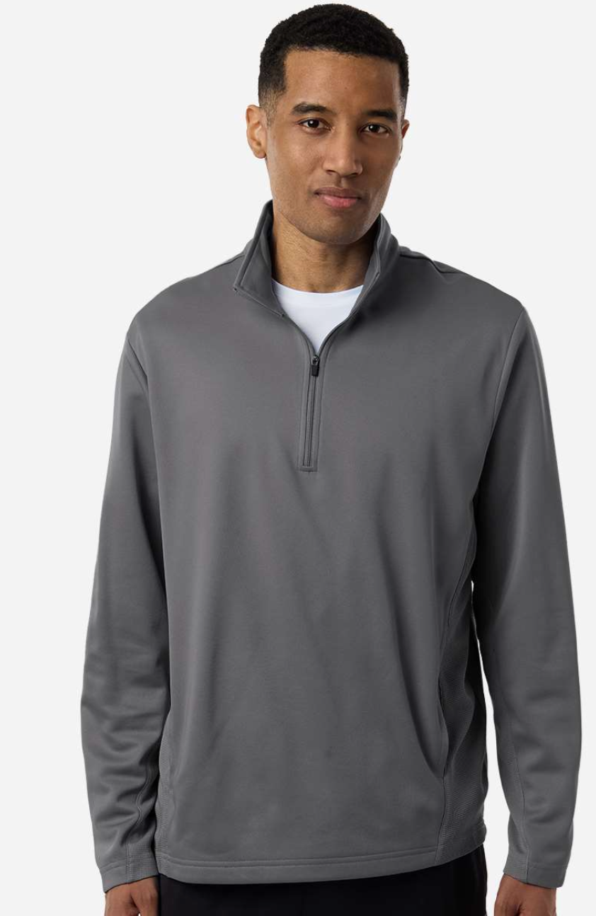 Mountain Lion Unisex Quarter-Zip Tech Fleece Pullover  ML White