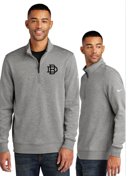 NIKE Dirtybirds Quarter Zip Heather Grey NKFD9892 LEFT CHEST