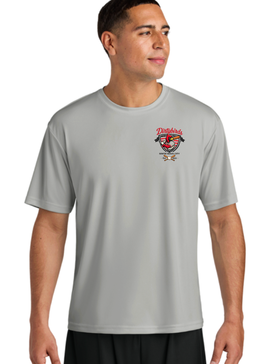 DIRTYBIRDS Unisex A4 Cooling Performance Short Sleeve Tee  LEFT CHEST GRAY