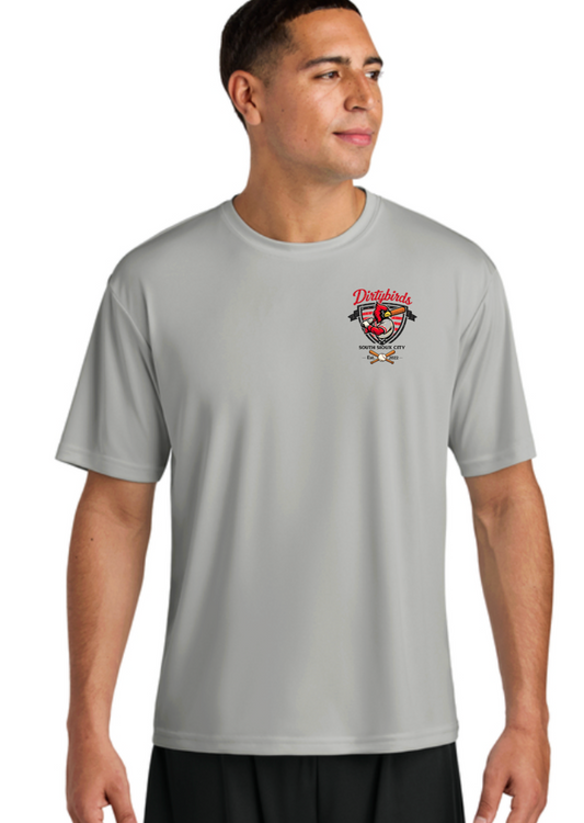 DIRTYBIRDS Unisex A4 Cooling Performance Short Sleeve Tee  LEFT CHEST GRAY