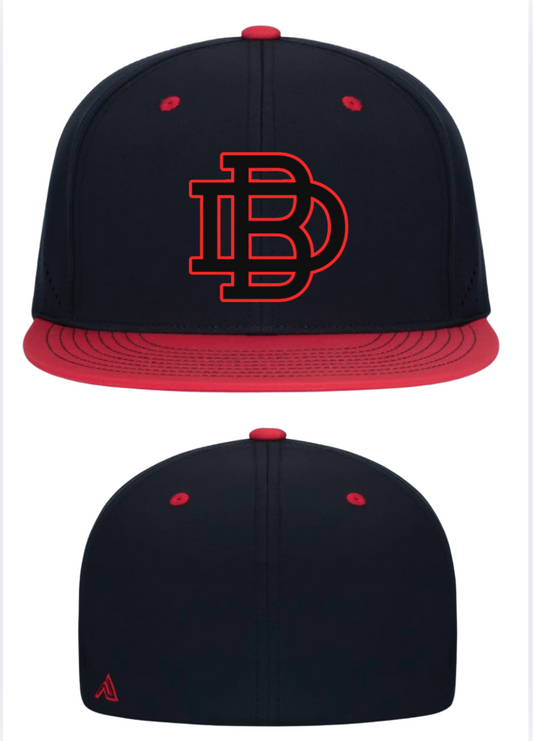 DIRTYBIRD  PACFLEX CAP BLACK/RED with DB Black/Red