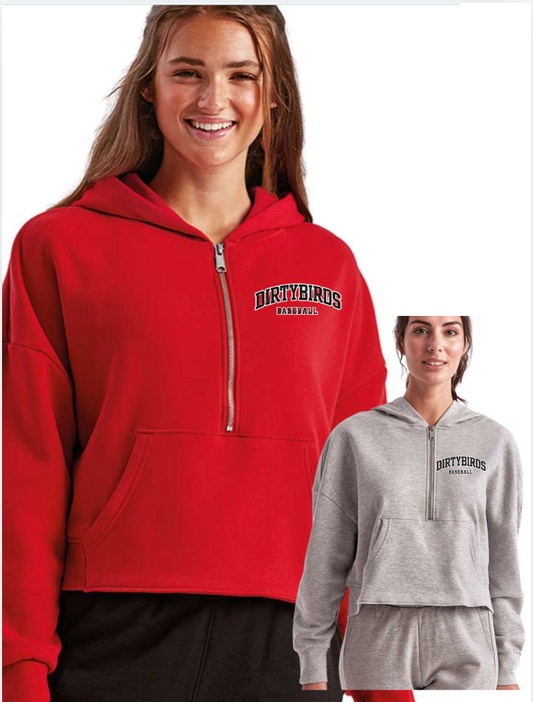 Women's Dirty Bird  Half-Zip Hooded Sweatshirt - TD077
