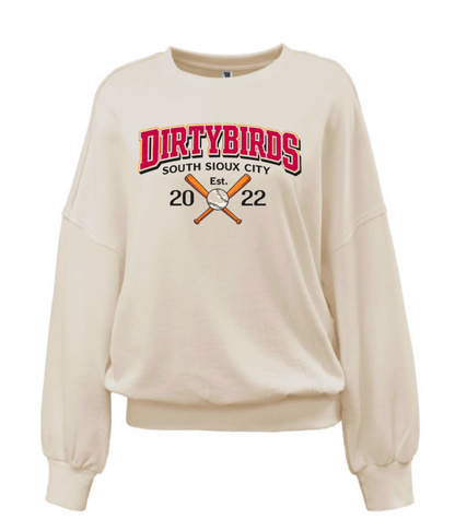 Womens Dirty Bird Oversized Crew 5478 PENNANT
