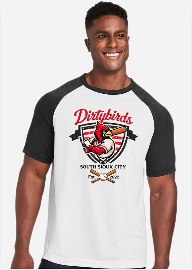 DIRTYBIRD  Unisex Zone Colorblock Raglan T-Shirt - TT62-