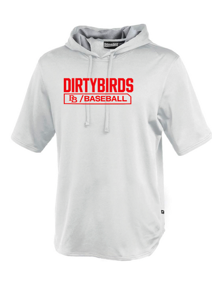 Dirtybird Short Sleeve Dry-FIT Hoodie Pennant 183  Grey  ADULT/YOUTH