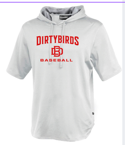 Dirtybird Short Sleeve Dry-FIT Hoodie Pennant 183  Grey  ADULT/YOUTH