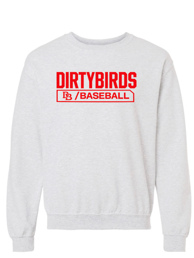 DIRTY BIRD UNISEX GILDAN CREWNECK- ASH GREY
