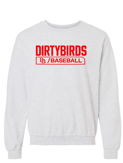 DIRTY BIRD UNISEX GILDAN CREWNECK- ASH GREY