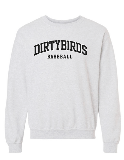 DIRTY BIRD UNISEX GILDAN CREWNECK- ASH GREY