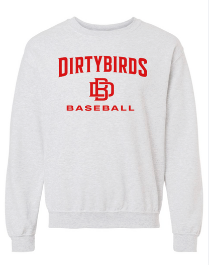 DIRTY BIRD UNISEX GILDAN CREWNECK- ASH GREY