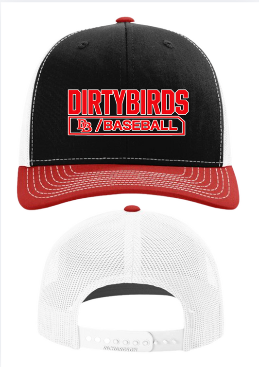 Dirtybird Richardson 112 Black/Red/White DIRTYBIRDS BASEBALL Red with White outline