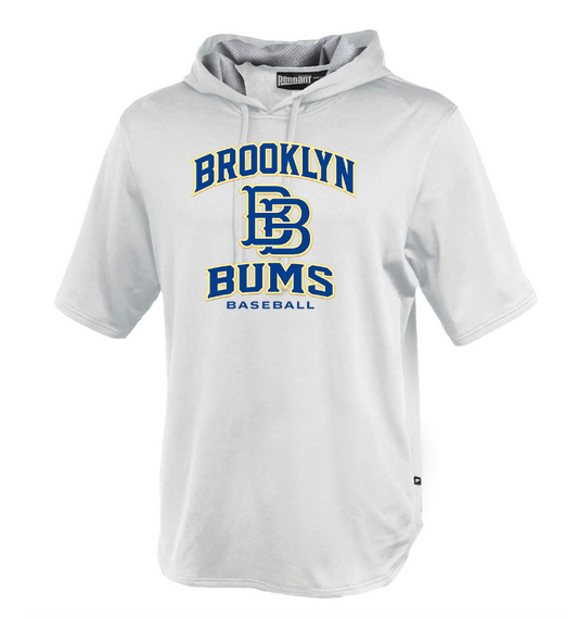 Adult/Youth Brooklyn Bums 183 Flex Short Sleeve Warmup Hoodie  White  (5 DESIGNS)
