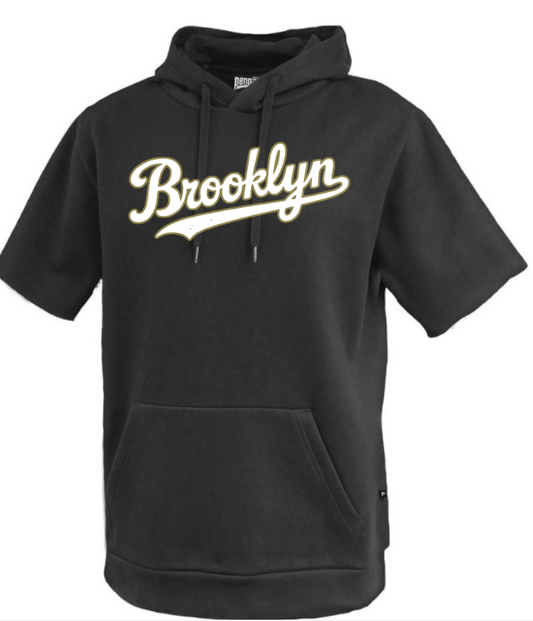 Adult/Youth Brooklyn Short Sleeve Fleece Hoodie Black