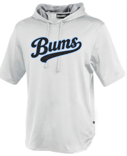 Adult/Youth Brooklyn Bums 183 Flex Short Sleeve Warmup Hoodie  White  (5 DESIGNS)