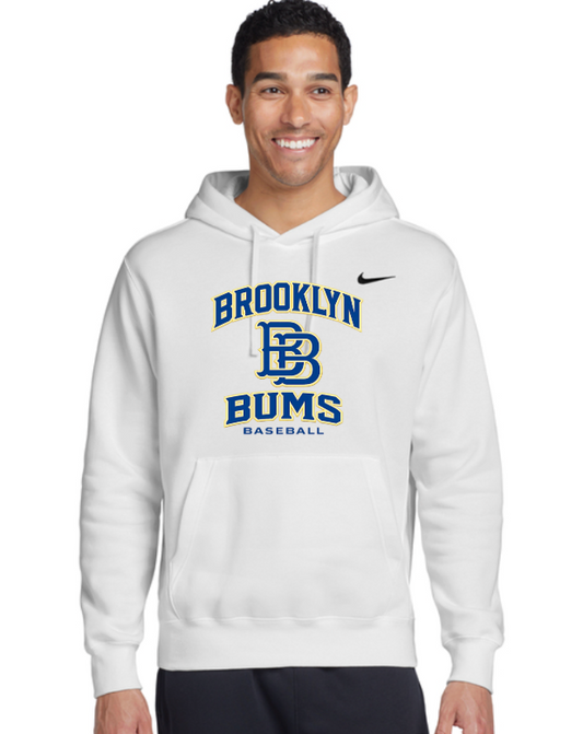 Unisex Brooklyn  Nike Club Fleece Pullover Hoodie  White