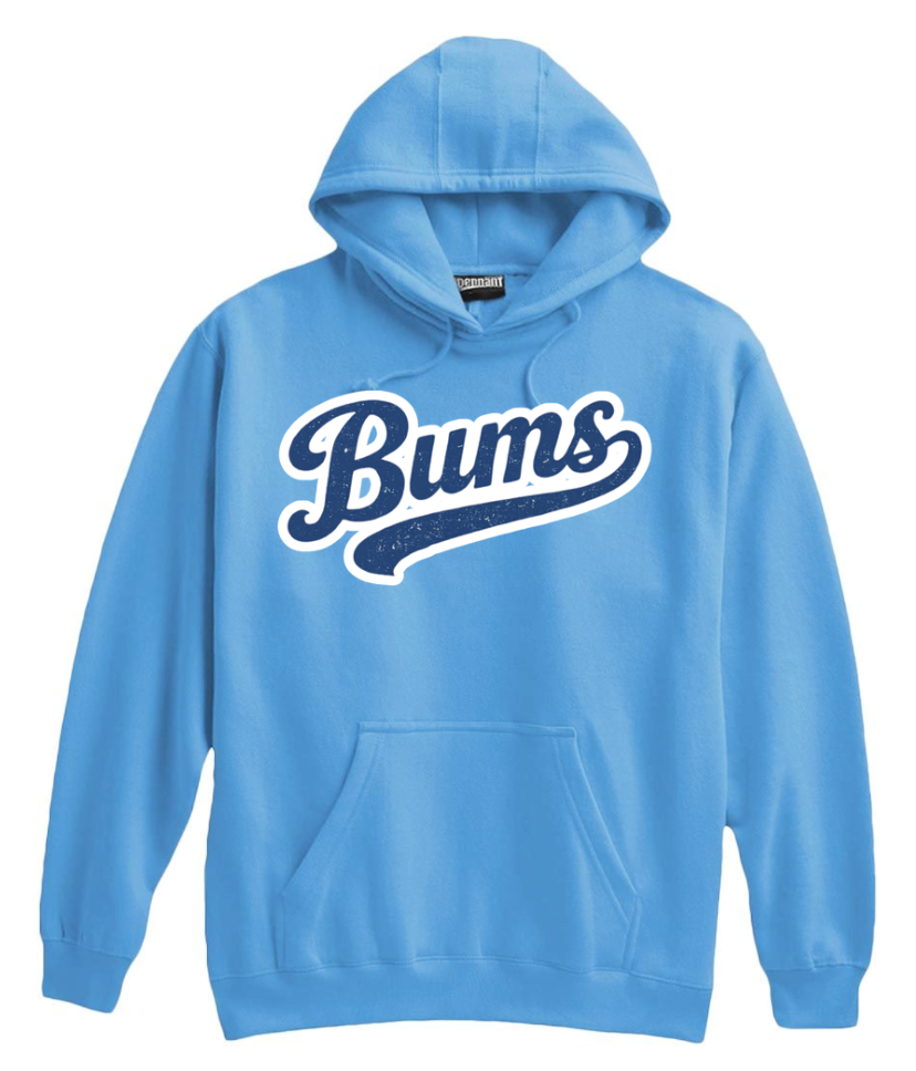 Bums Hoodie 701 Super Blue Jay ( 3 DESIGNS)