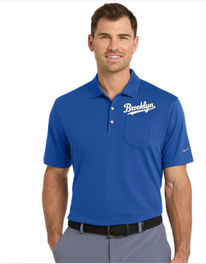 Brooklyn  Nike Dri-FIT Micro Pique 2.0 Pocket Polo  Royal