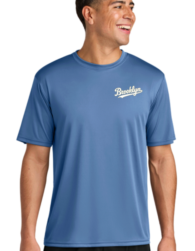 Youth/Adult Brooklyn Unisex A4 Cooling Performance Short Sleeve Tee  LEFT CHEST Light Blue