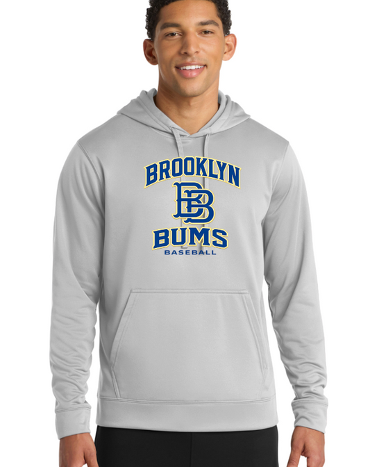 YOUTH/ADULT Brooklyn Bums  Baseball  DRI-FIT Performance Fleece Pullover Hooded Sweatshirt PC590H