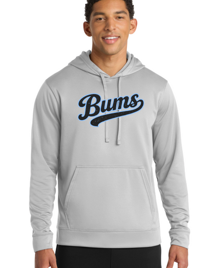 YOUTH/ADULT Brooklyn Bums  Baseball  DRI-FIT Performance Fleece Pullover Hooded Sweatshirt PC590H