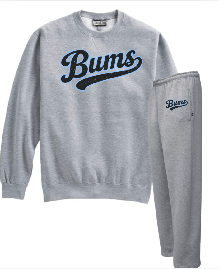 Brooklyn Bum 2 Piece Crewneck+Pants Heather Grey