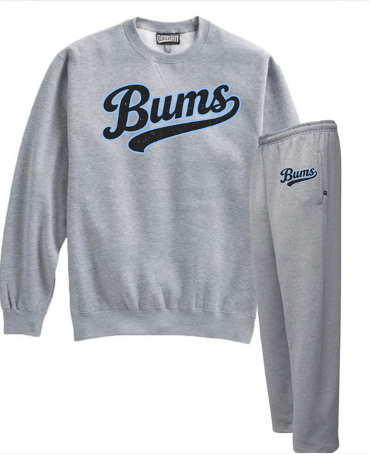 Brooklyn Bum 2 Piece Crewneck+Pants Heather Grey