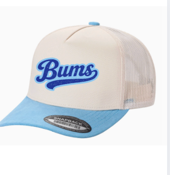 Bums Two Tone 5-Panel Snapback Hat  Carolina Blue
