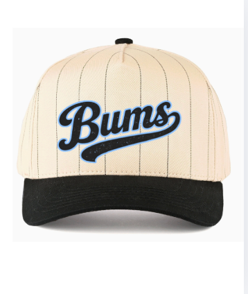 Brooklyn Pinstripe Snapback Hat  C.C Pinstripe Palin Two Tone Trucker Cap Black/Cream